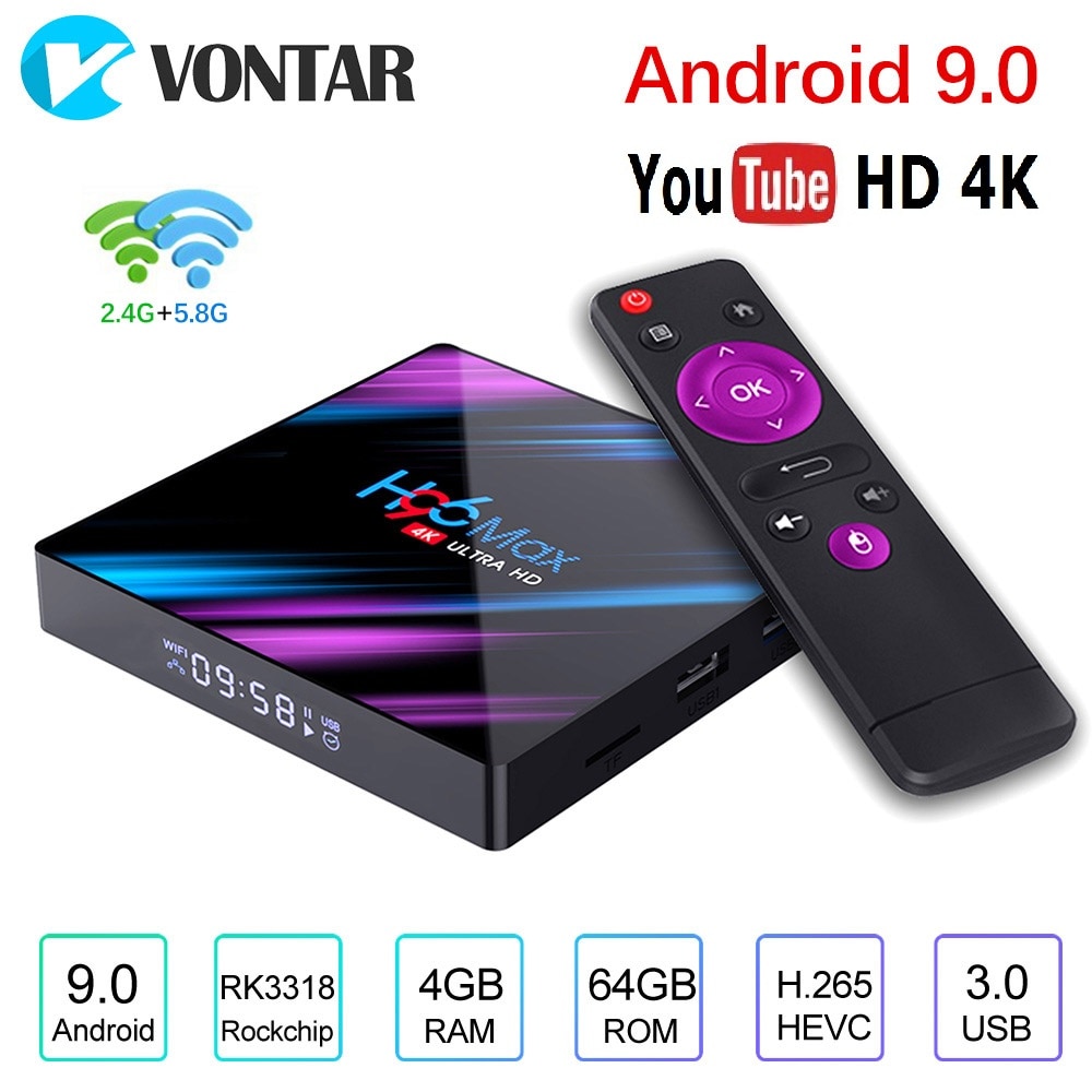 VONTAR-H96 ƽ Ʈ TV ڽ, ȵ̵ 11, 4GB, ..